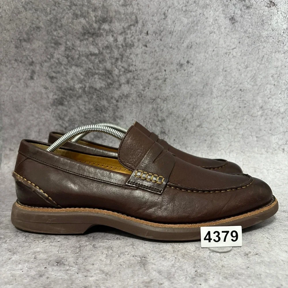 Sperry Gold Cup Exeter Penny Loafers Men 11 Brown Leather 61440 Dress Casual